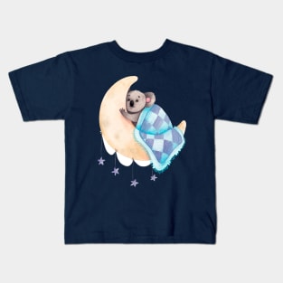 koala moon sleeping Kids T-Shirt